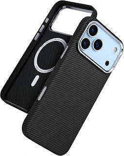 عرض حصري على ,Grabist Magnetic Fiber Case for IPhone 18 Pro Max/Iphone 17 Pro Max with Carbon Fiber Texturewireless charging Compatible, Super Slim Light Protective Cover Skin, black - عروض أمازون مصر