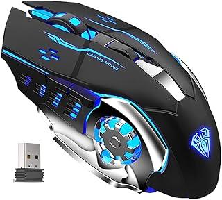 عرض حصري على AULA Microware 2.4G Wireless Professional Gaming Mouse Rechargeable, Color Changing 6 Buttons DPI 800/1200/1600 for Pro Game Notebook, PC, Laptop, Computer, 15G Strong Acceleration - عروض أمازون السعودية