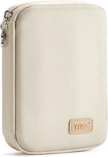 عرض حصري على Travel Cable Organizer and Tech Pouch for Cords Charger and Phone Accessories, Water-Resistant Electronics Storage Bag Compatible with iPad Mini and Hard Drive, Large Beige Case - عروض أمازون السعودية