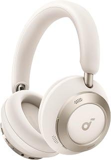 soundcore Space One Pro by Anker, Adaptive ANC Headphones, Super Foldable Design, 60H Lossless Audio, Ultra-Fast Charging, Hi-Res Wireless Audio with LDAC, Comfortable Fit, White, 18 Months Warranty