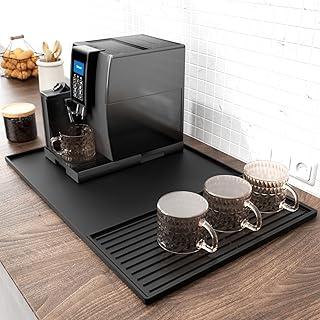 عرض حصري على KASTWAVE Silicone Coffee Mat - Coffee Bar Maker Mat for Countertop, Coffee Station Pad Accessories Fit Under Coffee Maker Espresso Machine, Dish Drying Mat, Heat Resistant Kitchen Gadgets(24" x 16") - عروض أمازون السعودية