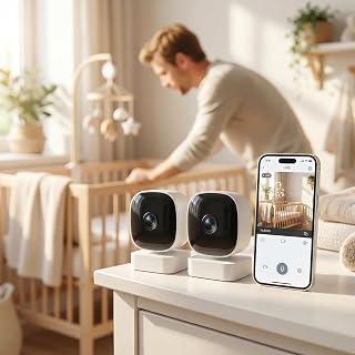 Exclusive Deal on 2K HD Wireless Indoor Camera with Night Vision and Two Way Audio No Drill Mount Smart Motion Alerts Flexible Setup for Baby Pet Home Security 2Pack - Amazon KSA Deals