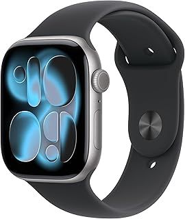 Exclusive Deal on Apple Watch Series 11 GPS + Cellular 46mm Smartwatch with Space Grey Aluminium Case with Black Sport Band S/M. Sleep Score, Fitness Tracker, Health Monitoring, Always-On Display, Water Resistant - Amazon KSA Deals