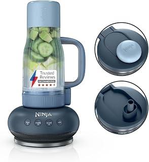 عرض حصري على Ninja BlendBoss Blender with Portable Tumbler, Personal Blender with Removeable Travel Tumbler, 3 Auto Preset Modes, Cyberspace DB351UKCY - عروض أمازون السعودية