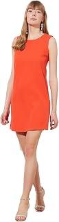 Trendyol Women Straight Cut Sleeveless Crew Neck Mini Woven Dress TWOSS19FG0063 Dress