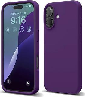 Mobile Magic Soft Douple Layer Silicone Case with Microfiber Lining For Apple iPhone 17 6.3-inch (Purple)