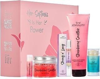 Skin Love Kit - Strawberry Smoothie - Body Lotion + Foot Balm + Nail &amp; Cuticle Oil + Lip Balm + Lip Scrub Set