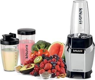 عرض حصري على Kenwood Personal Blender, 600W Smoothie Blender, Smoothie Maker, 600W, 2 x 700ml &amp; 600ml Tritan Smoothie2Go Bottle, Lid, Ice Crush Function, BSP70.600SI, Black/Silver - عروض أمازون السعودية