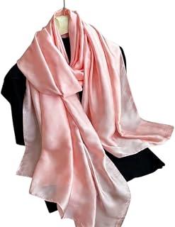 Sarah Women’s Long Silk Scarf Size 90 × 180 cm - Pink