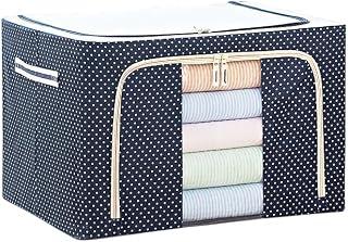 Next Store Foldable Metal Legs Storage Box with Inner Chassis Durable Stationery Clothes Organizer Multipurpose Home Storage Container (Navy)