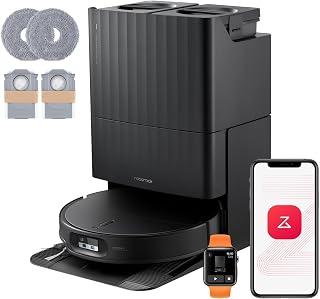 roborock Qrevo Edge 2 Set Robot Vacuum Cleaner, 25,000Pa Suction, Improved Mopping System, 8.14mm Ultra Slim, 176°F Hot Water Mop Wash and Self-Cleaning Station, FlexiArm Technology, AI Obstacle - Amazon Egypt Deals