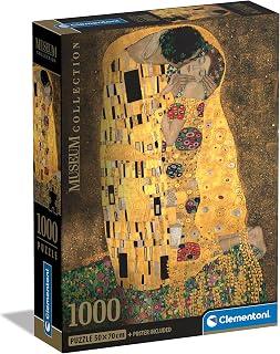 عرض حصري على Clementoni 39790 Museum Collection-The Kiss-1000 Pieces-Adult Jigsaw Puzzles, Art, Famous Paintings, Made in Italy, Multi-Coloured - عروض أمازون السعودية
