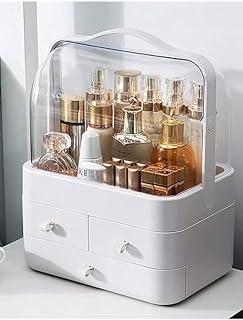 Makeup Organizer, Cosmetic Storage Drawers, Dustproof and Waterproof (White)