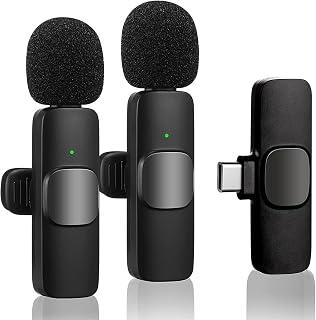 Wireless Lavalier Microphone for Phone(USB-C), Dual Wireless Microphone for Video Recording, Live Stream, Vlog, YouTube, TikTok, Facebook, Zoom - Noise Reduction & Plug-Play