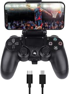 2 Pack PS4 Controller Clip Mount,Adjustable Foldable Mobile Phone Stand Holder Mount Clamp Compatible with iPhone Android PS4/ PS4 Slim/ PS4 Pro Controllers