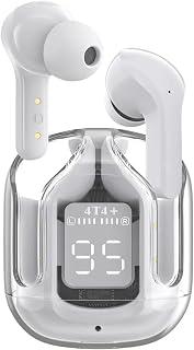 عرض حصري على Earphones A-16 Modern Wireless for Couples Sports, Small &amp; Ultra Lightweight, LEG Display, HD Headphones for Calls, Big Audio Players, Compatible with Android Smartphones and iPhones (WHITE) - عروض أمازون مصر