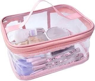 عرض حصري على DELFINO Comestic Travel Bag Portable Bathroom Makeup Wash Bag for Girls Women Lady Men Boy Fashion Storage Electronics Accessories Organizer Large Capacity Pouch, Clear - عروض أمازون السعودية