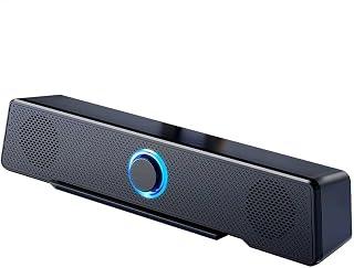 Exclusive Deal on Computer Speaker soundbar - (6W) 3W * 2.0 channels - 3.5mm Jack + USB Powered For Laptop, Desktop (S7-Black) - Amazon Egypt Deals