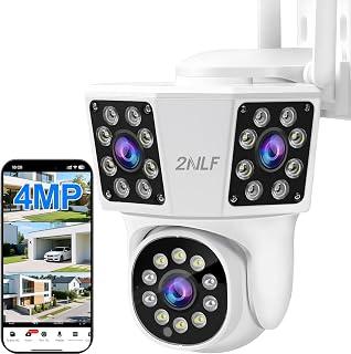 Exclusive Deal on 2NLF 4MP Outdoor Security Camera with 3-Lens, WiFi Security Camera with 360° Vision, Motion Detection, Auto Tracking, Two-Way Audio, Color Night Vision, IP66 Waterproof - Amazon KSA Deals