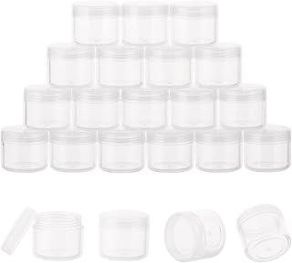 20 Gram Plastic Cosmetic Jars with Lids, 20 Pieces Small Cosmetic Containers, Travel Size Sample Containers, Round Travel Jars for Lotions, Powder, Makeup, Beauty Products, Slime (20ML/0.7 oz) - Amazon Egypt Deals