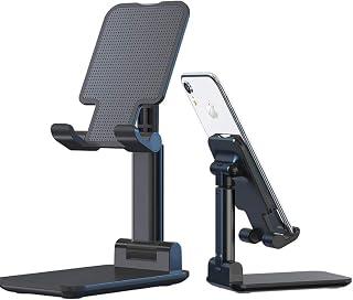 Universal Mobile Phone Stand, Adjustable Height, Foldable Desktop Holder, Multi-Angle, for All Smartphones, Black