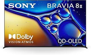 تلفزيون سوني برافيا 8 II 55 بوصة QD-OLED 4K الذكي مع تلفزيون جوجل الذكي بتقنية Dolby Vision، وIMAX محسنة، HDMI 2.1، صوت بكامل السطح Acoustic Surface Audio+، معالج XR المعرفي