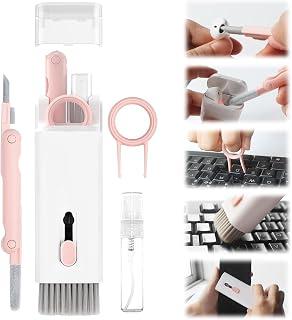 Laptop Cleaner Keyboard Cleaner Kit, 7 in 1 Electronic Cleaner Kit for Airpod Pro Earbuds Phone Computer, Multi-Function Cleaning Kit for Keyboard Laptop Airpods MacBook Earbuds iPod iPhone - Pink