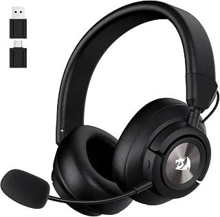 Redragon H889 Wireless Gaming Headset, 4 Connection Modes 2.4G/BT/3.5mm/USB, 53mm Drivers, Spatial Audio, 7.1 Surround Sound, Detachable Mic, Compatible with PC/PS5/PS4/NS/Xbox One/Phone, Black