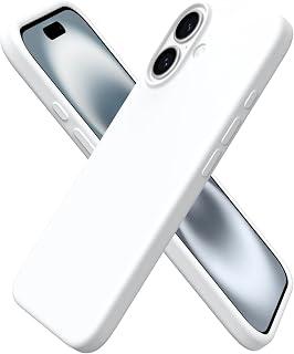 ORNARTO Shockproof Silicone Case for iPhone 16, White
