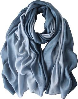 عرض حصري على Cotton Silk Scarf Long Lightweight Scarf Elegant Soft Scarf Wraps Color Shade Scarves for Women - عروض أمازون السعودية
