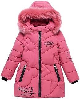عرض حصري على Children's Winter Jacket Girls Warm Winter Coat Cotton Coat Quilted Jacket Beautiful Embroidered Winter Parka Outdoor Jacket with Removable Fur Hood - عروض أمازون السعودية
