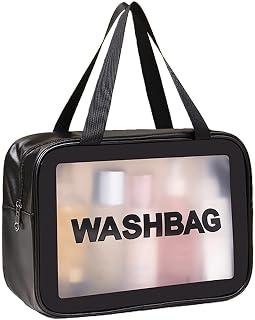 Travel Toiletry Bag For Women And Men, Matte Translucent Toiletry Bag With With Handy Handle, Makeup Cosmetic Bag Travel Organizer For Accessories, Toiletries, Black, L,