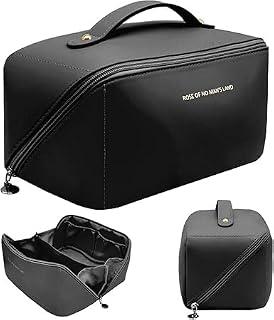 عرض حصري على Leather Cosmetic Bag for Women(Black) - عروض أمازون مصر