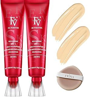 عرض حصري على FV Waterproof Foundation, Lightweight &amp; Medium Coverage Foundation with Matte Finish, Oil Control Long Lasting Liquid Foundation Makeup for Oily Normal Skin (Ivory) - عروض أمازون السعودية