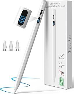 Exclusive Deal on DIGIROOT Universal Switch Stylus Pen with LED Power Display, Magnetic Stylus for iPhone, Android Phones/Tablets and Harmony OS, Compatible with Samsung, Huawei, Xiaomi, Lenovo - Amazon KSA Deals