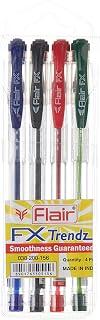 Flair FX Trendz Ball Pens 4-Piece Set, Multicolor