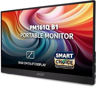 عرض حصري على Acer Smartchoice PM161Q B1 15.6 Inch Full HD Portable Monitor | IPS Panel | 2 x USB Type-C &amp; HDMI | 4 ms | Adaptive-Sync | Ultra-Slim 700 g | Built-in Speakers | Ideal for Laptop, Phone &amp; Travel Use - عروض أمازون مصر