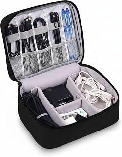 Exclusive Deal on Electronics Organizer Case Digital Accessories Cable Organizer Bag Travel Cable Storage Bag for Protects USB Drives/Memory Cards/Cords/Adaptors &amp; Other Device Accessories 24.5x18x10CM (MULTICOLOR) - Amazon Egypt Deals