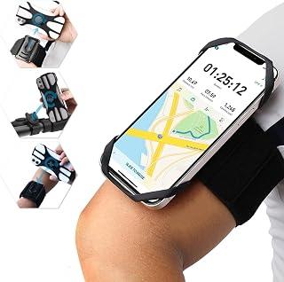 عرض حصري على [Upgrade] Running Phone Holder, 3 in 1 Cell Phone Holder Armband and Wristband Bike Phone Mount 360° Rotatable Running Armband for Running Hiking Biking for iPhone, 4.5''~7'' Smartphones (3 IN 1) - عروض أمازون السعودية