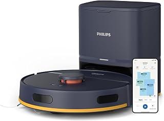 PHILIPS Homerun 2000 Series: Robot Vacuum Cleaner and Floor Scrubber 2 in 1 with 2700 Pa Suction &amp; 130 min Autonomy, Laser Navigation, Automatic Empty Station, App Controlled, Blue (XU2100/10) - Amazon Egypt Deals