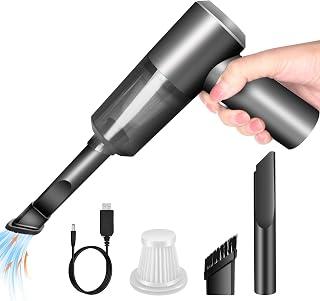 Cordless Handheld Vacuum Cleaner, High Power Rechargeable Mini Portable Vacuum for Home, Office and Car Cleaning (Black) - 1 Year Warranty