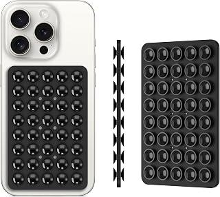 عرض حصري على 2PACK Silicone Double Sided Suction Phone Case Mount, Detachable Hands Free &amp;amp; Strong Grip Holder for Selfies &amp;amp; Videos, Compatible iPhone Android (Black, 1Pack) - عروض أمازون مصر