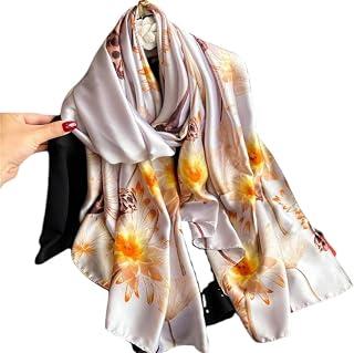 Sarah Women’s Long Silk Scarf Size 90 × 180 cm - Gray