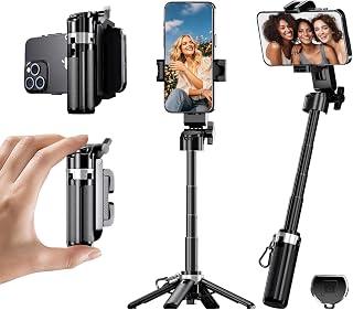 Phone Tripod Stand, Pocketflex Mini Extendable Selfie Stick with Detachable Remote, Portable 360° Rotating Cell Phone Tripod Holder for iPhone/Android, Lightweight Travel Vlogging Tripod