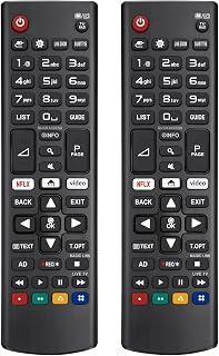 LOUTOC (2 Pack) Replacement Remote Control for All LG Smart TV Universal Remote AKB75095308 with Netflix/Amazon Button, Compatible with Various LG TV