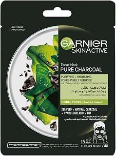 Garnier pore tightening pure charcoal hydrating face tissue mask - Amazon Egypt Deals