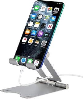 Silver All-Metal Universal Folding Tablet &amp; Phone Holder – Aluminum Desk Stand for Tablets, Smartphones &amp; Switch