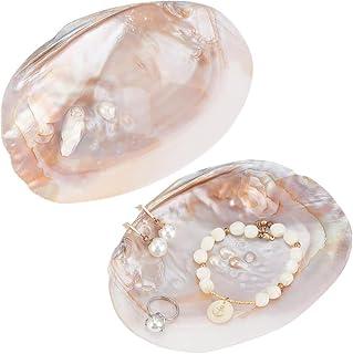 Exclusive Deal on Vintage Seashell Jewelry Dish Tray, Handcrafted Natural Trinket Holder for Rings, Earrings, Bracelets, Decorative Shell Dish Organizer for Vanity, Bathroom, or Home Decor, 2 Pcs - Amazon KSA Deals