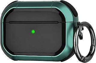 Premium Top Premium Premium Exclusive Deal on NA AirPods Pro 2 Case Cover and AirPods Pro 1st Case with Keychain Rugged Armor Designed Compatible for Apple Airpods Pro 2nd Case 2022 and Airpods Pro 2019 Case for Women Men Front LED Visible Green - KSA Dea