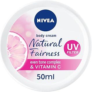 NIVEA Body Cream Even Tone, Natural Fairness Complex &amp; Vitamin C, All Skin Types, Jar 50ml - Amazon Egypt Deals